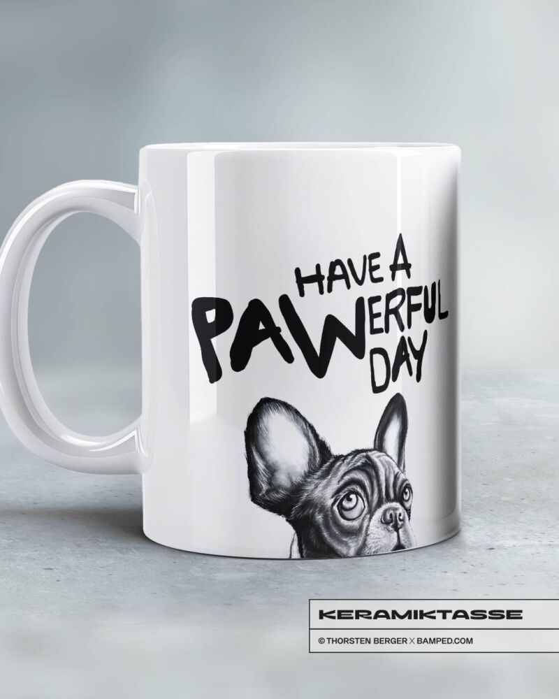 KERAMIKTASSE "PAWERFUL / FRENCHY" – Bild 4
