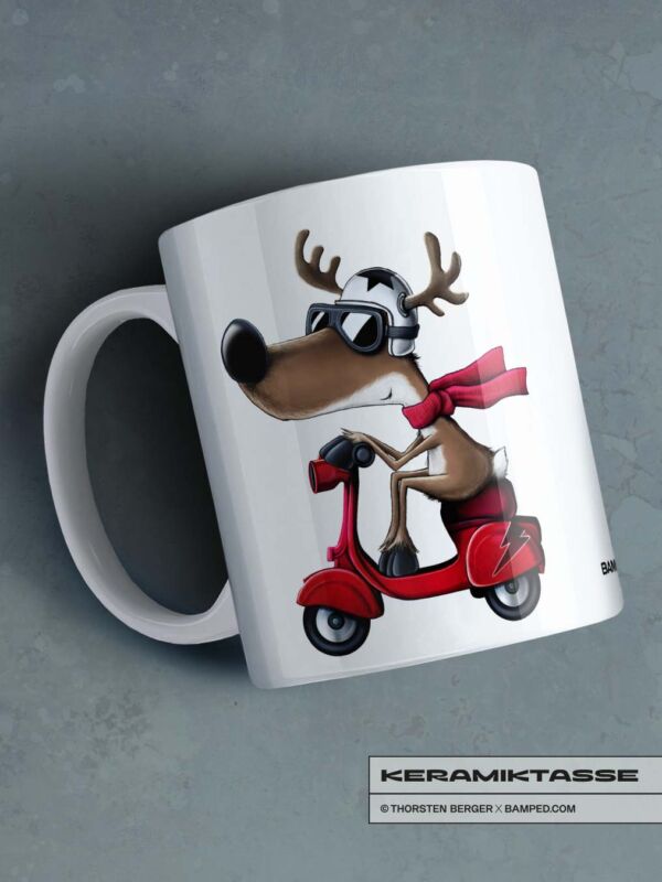 KERAMIKTASSE "RENTIER RUDI / MOPED"