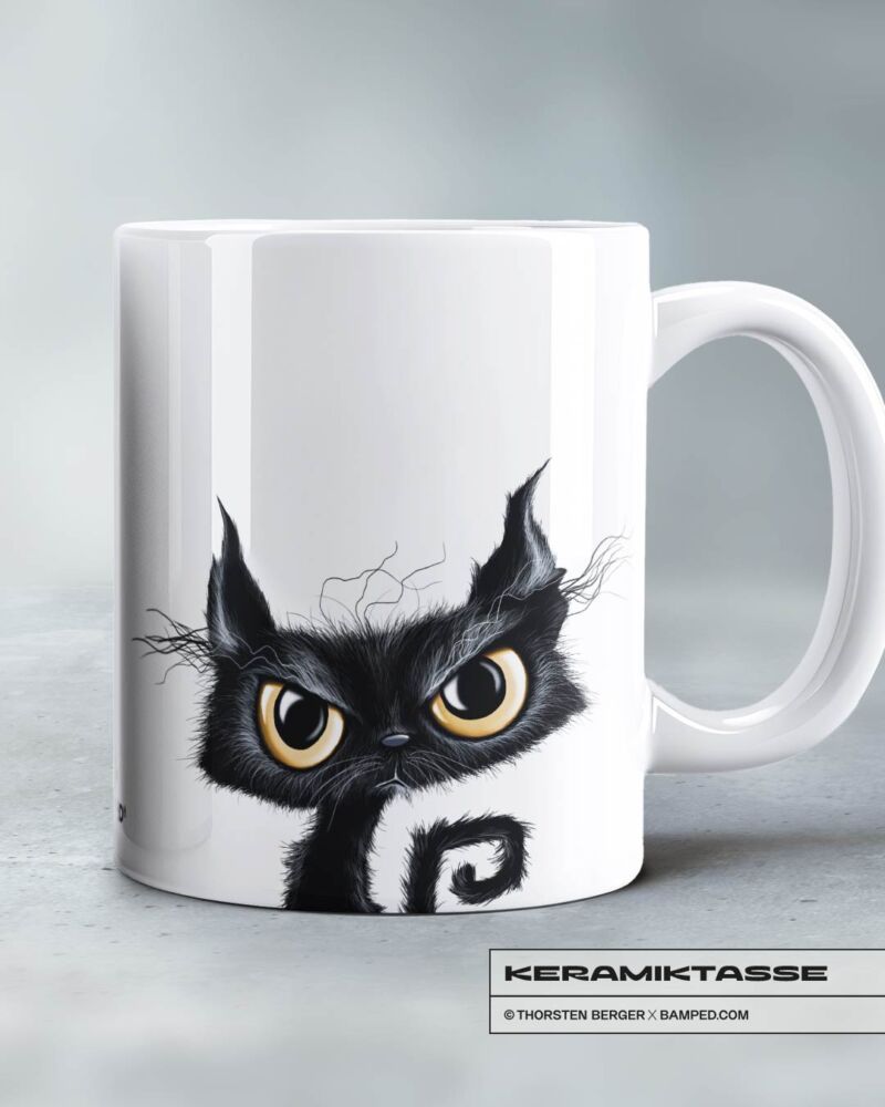 KERAMIKTASSE "BLACK CAT" / PSYCHO – Bild 2