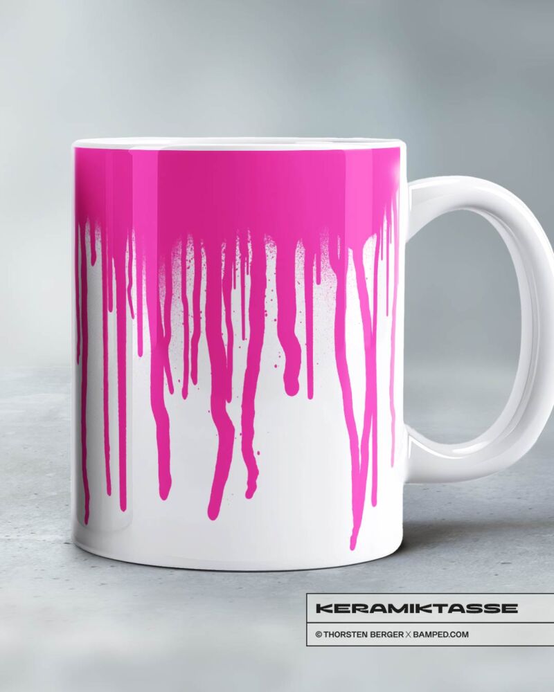 KERAMIKTASSE "GRAFFITI DRIPS" / PINK – Bild 4