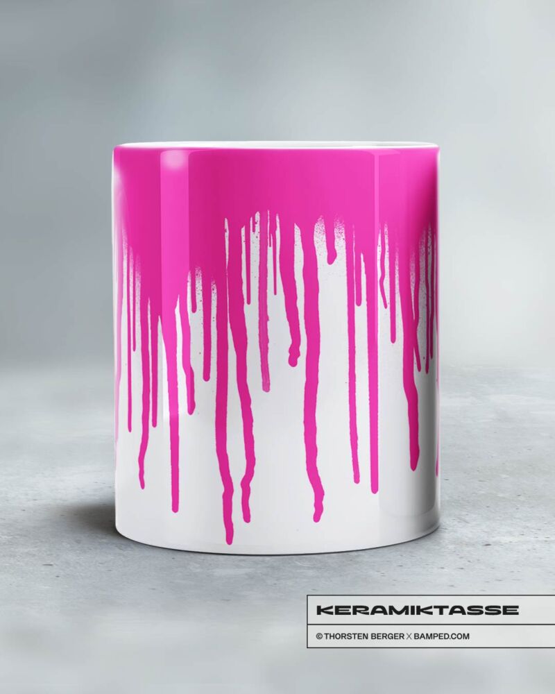 KERAMIKTASSE "GRAFFITI DRIPS" / PINK – Bild 3