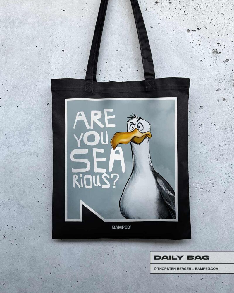 BAUMWOLLTASCHE "MÖWE OLE / SEARIOUS" – Bild 1