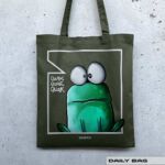 BAUMWOLLTASCHE "FROSCH EDDI / QUAK QUAK QUAK"