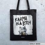 BAUMWOLLTASCHE "KARMA CAT"