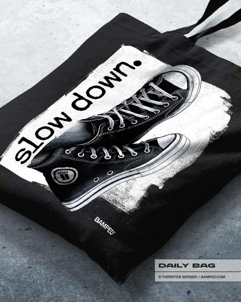 BAUMWOLLTASCHE "SLOW DOWN" – Bild 2