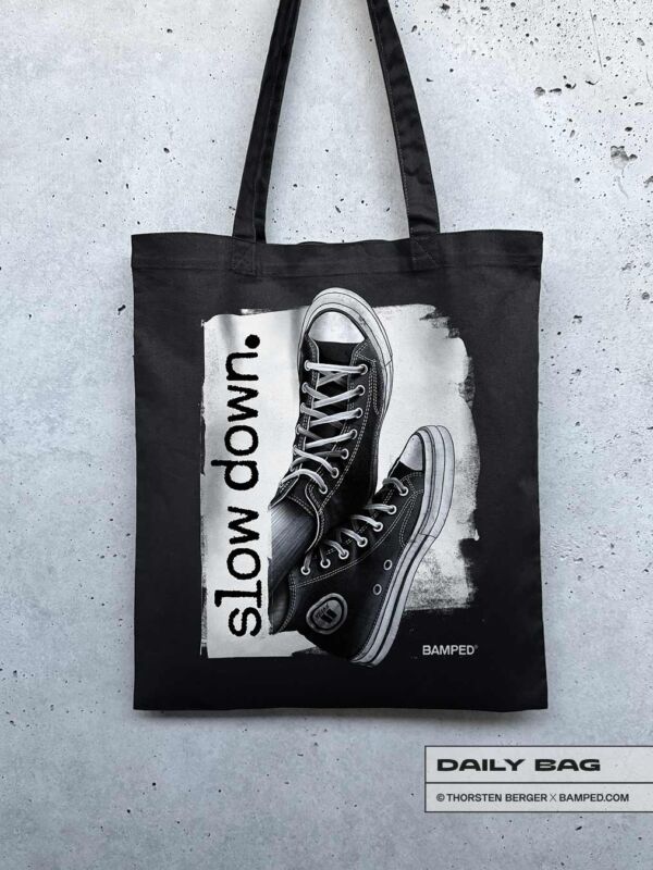 BAUMWOLLTASCHE "SLOW DOWN"