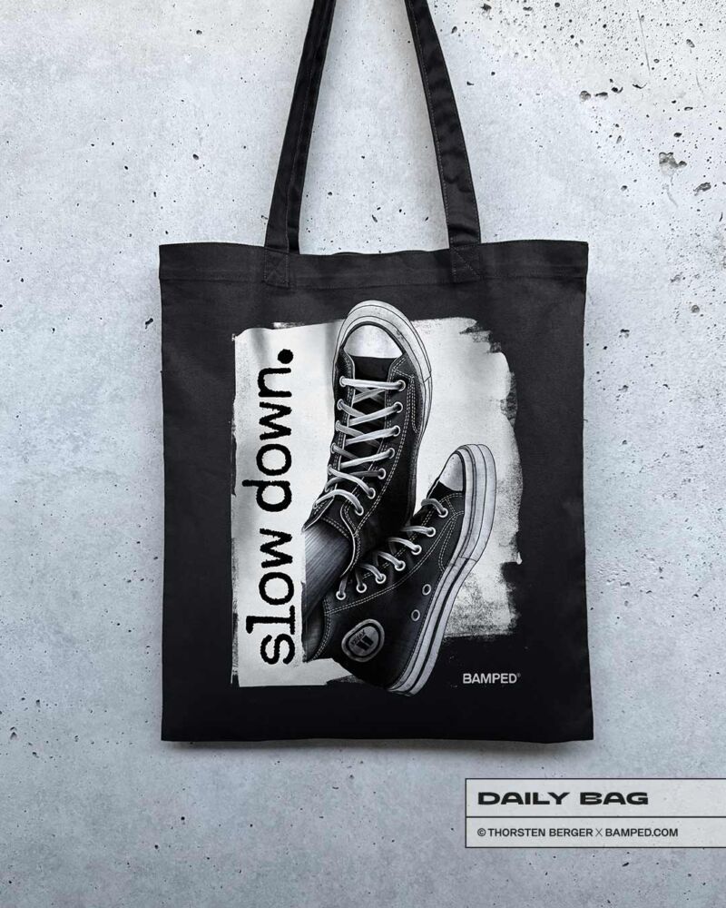 BAUMWOLLTASCHE "SLOW DOWN" – Bild 1