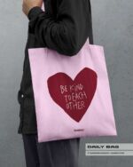 BAUMWOLLTASCHE "BE KIND" / COTTON PINK