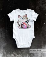 BABY BODY "LUCKY CAT" / WHITE