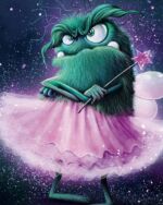 ART PRINT "GRUMMELFEE" / GLITZER – Bild 2