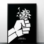 ART PRINT "KRESSE HALTEN" / BLACK