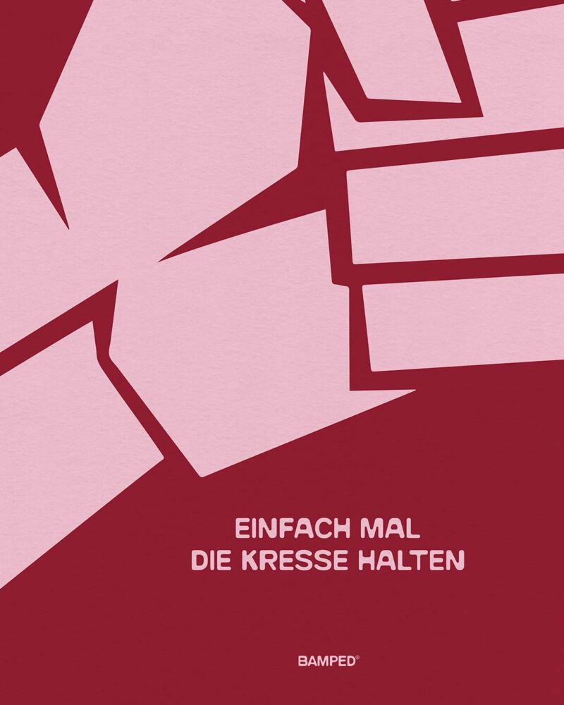 ART PRINT "KRESSE HALTEN" / RED – Bild 2