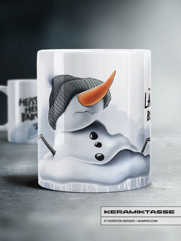 KERAMIKTASSE "MELTING SNOWMAN"