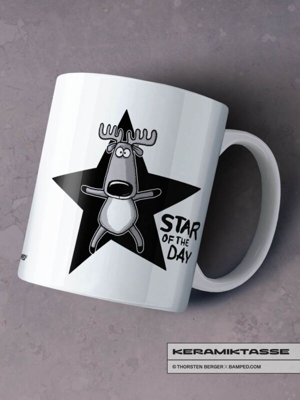 KERAMIKTASSE "RENTIER RUDI / STAR"