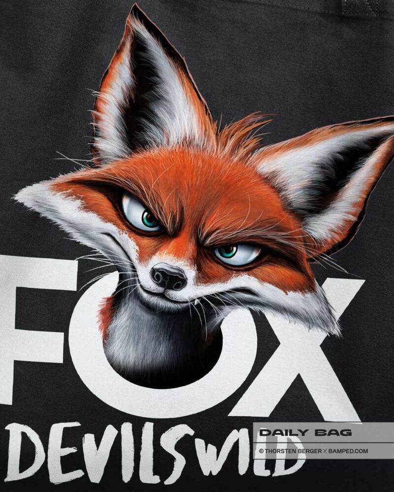 BAUMWOLLTASCHE "FOX DEVILS WILD" – Bild 2