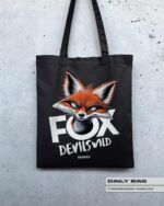 BAUMWOLLTASCHE "FOX DEVILS WILD"