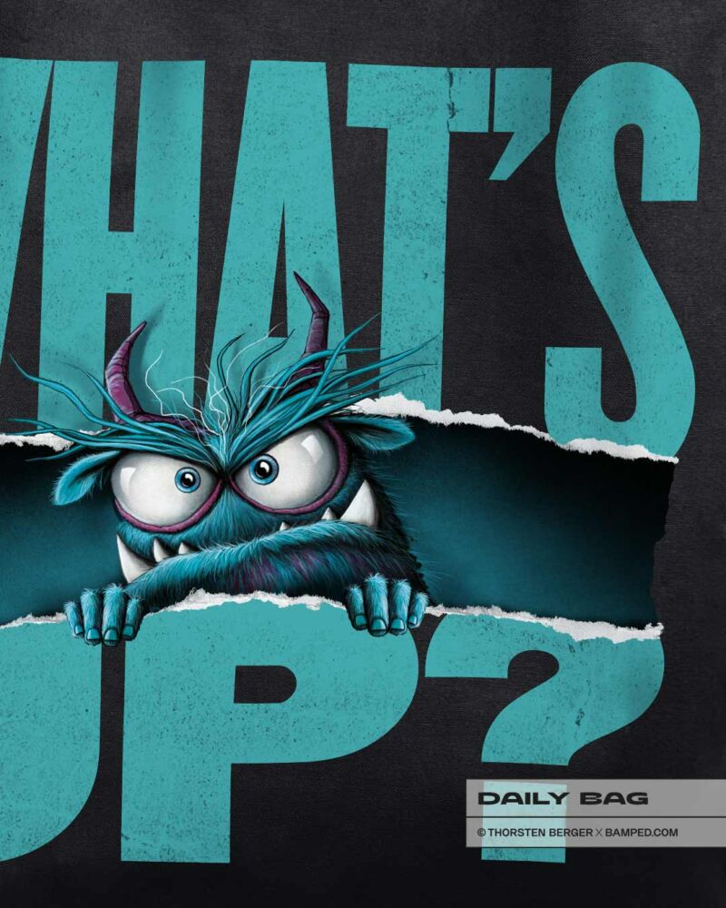 BAUMWOLLTASCHE "WHATS UP" / MONSTA COLLECTION – Bild 3