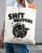 BAUMWOLLTASCHE "SHIT HAPPENS" – Bild 3