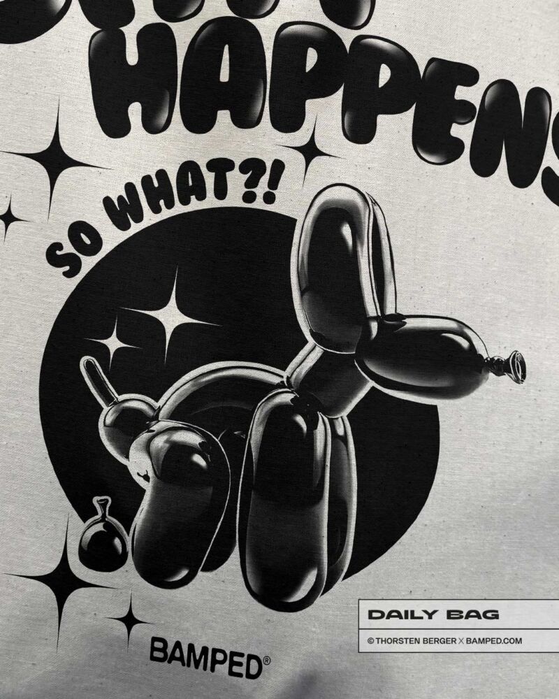 BAUMWOLLTASCHE "SHIT HAPPENS" – Bild 2