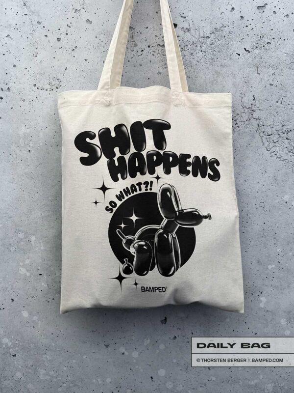 BAUMWOLLTASCHE "SHIT HAPPENS"