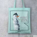 BAUMWOLLTASCHE "SNOWMAN"