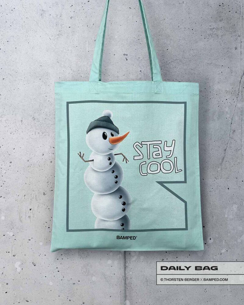 BAUMWOLLTASCHE "SNOWMAN" – Bild 1