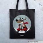 BAUMWOLLTASCHE "RENTIER RUDI" / MOPED