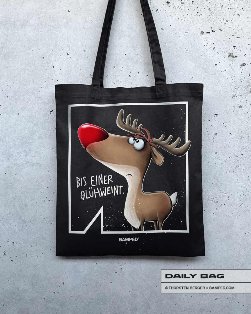 BAUMWOLLTASCHE "RENTIER RUDI" / GLÜHWEIN – Bild 3