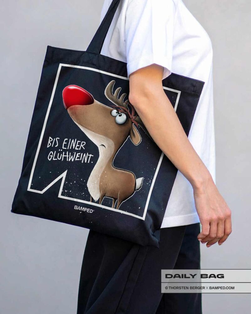 BAUMWOLLTASCHE "RENTIER RUDI" / GLÜHWEIN – Bild 1