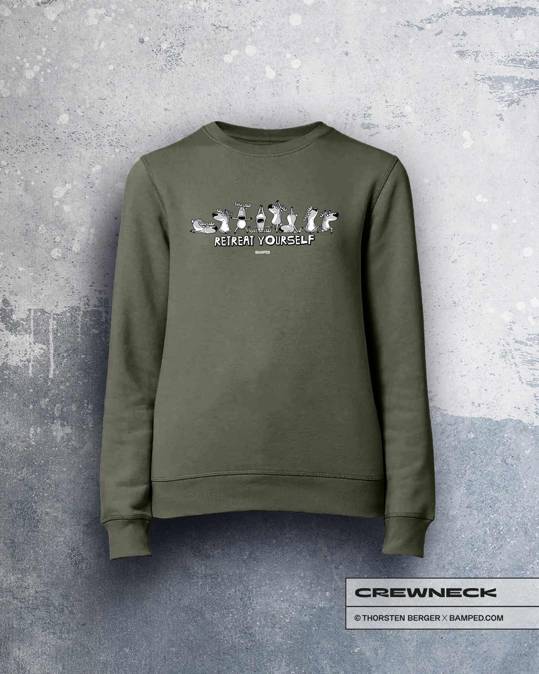 32025003_CN_KHAKI_ UNISEX SWEATER "RENTIER RUDI" / RETREAT – Bild 1