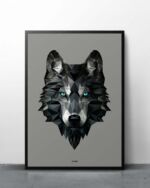 ART PRINT "WOLF" / MOUNTAIN GREY