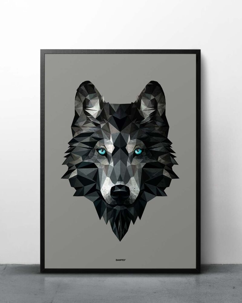 ART PRINT "WOLF" / MOUNTAIN GREY – Bild 1