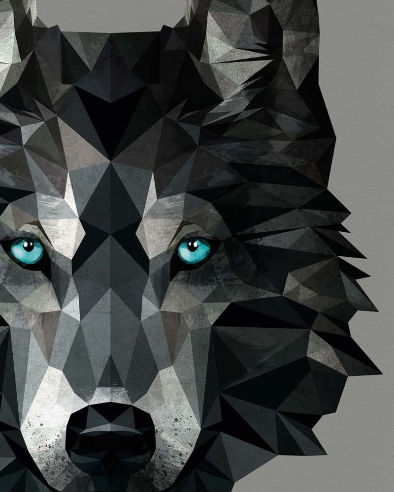 ART PRINT "WOLF" / MOUNTAIN GREY – Bild 2