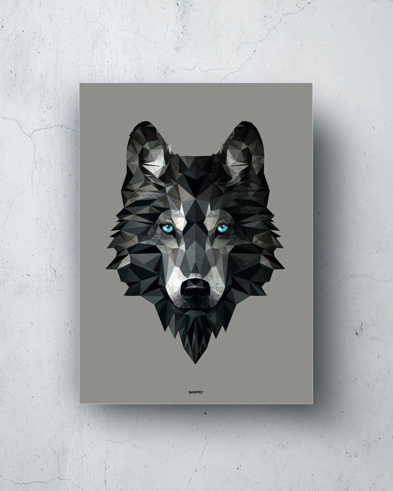 ART PRINT "WOLF" / MOUNTAIN GREY – Bild 3