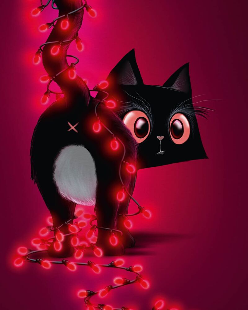 ART PRINT "XMAS CAT" / MEOWY XMAS – Bild 2