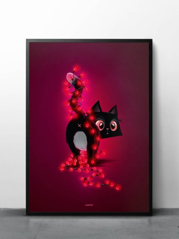 ART PRINT "XMAS CAT" / MEOWY XMAS