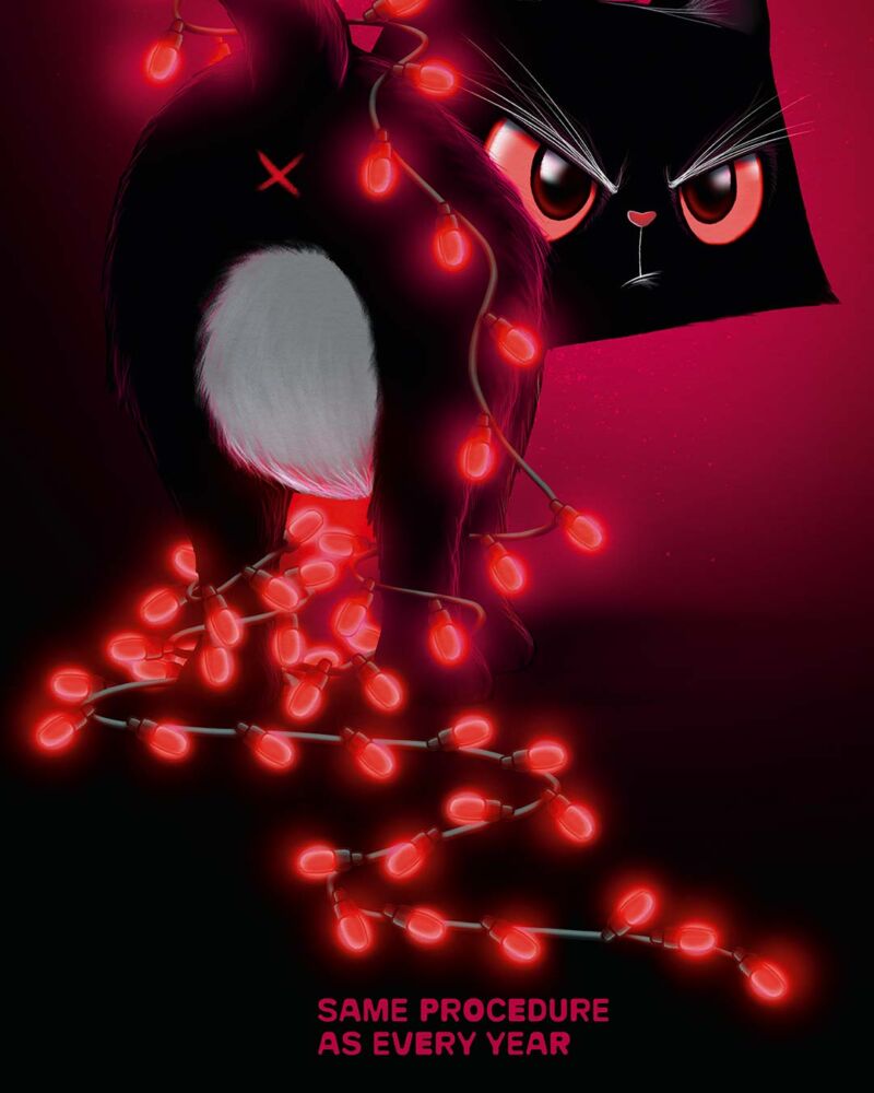 ART PRINT "XMAS CAT" / SAME PROCEDURE – Bild 2