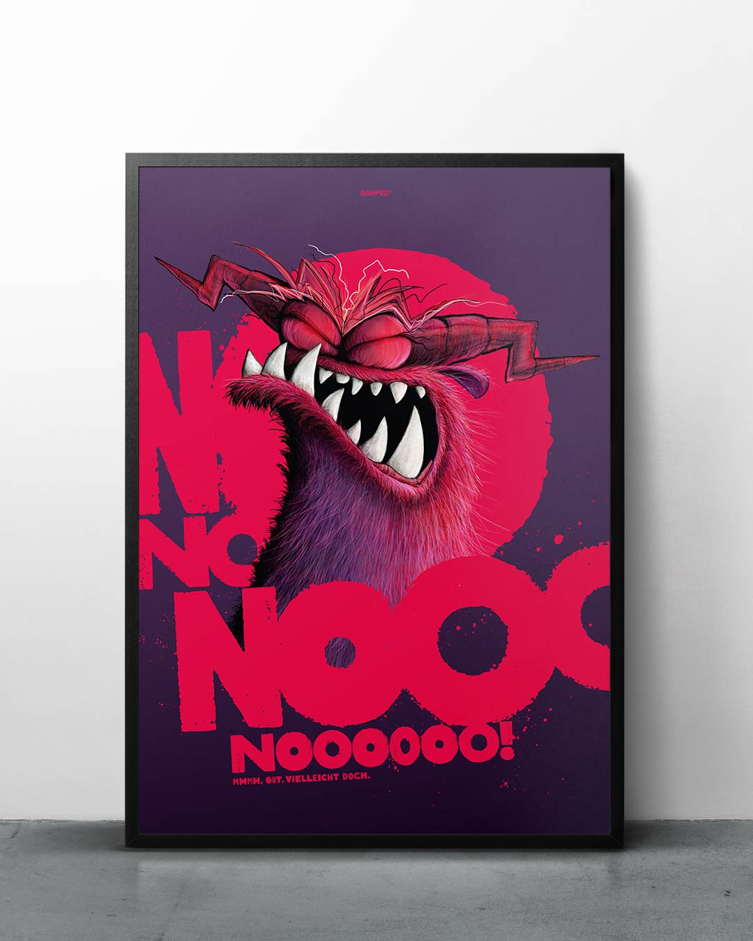 88025034_Snuphy_Noo_BAMPED_Artprints_1 ART PRINT "NO" / MONSTA COLLECTION – Bild 1