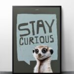 ART PRINT "ERDMÄNNCHEN PICO" / PETROL