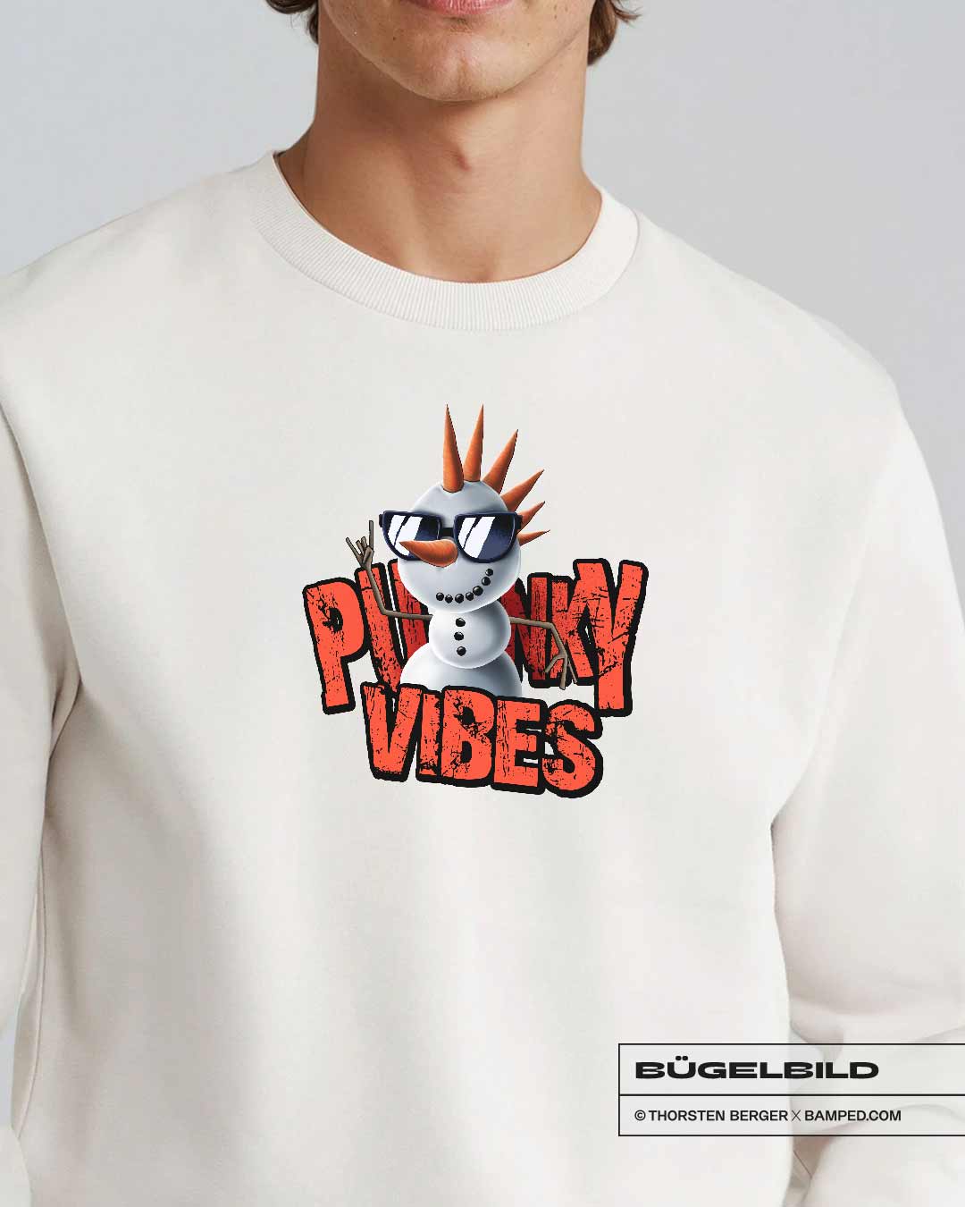 BÜGELBILD "PUNKY SNOWMAN" / TYPE – Bild 2