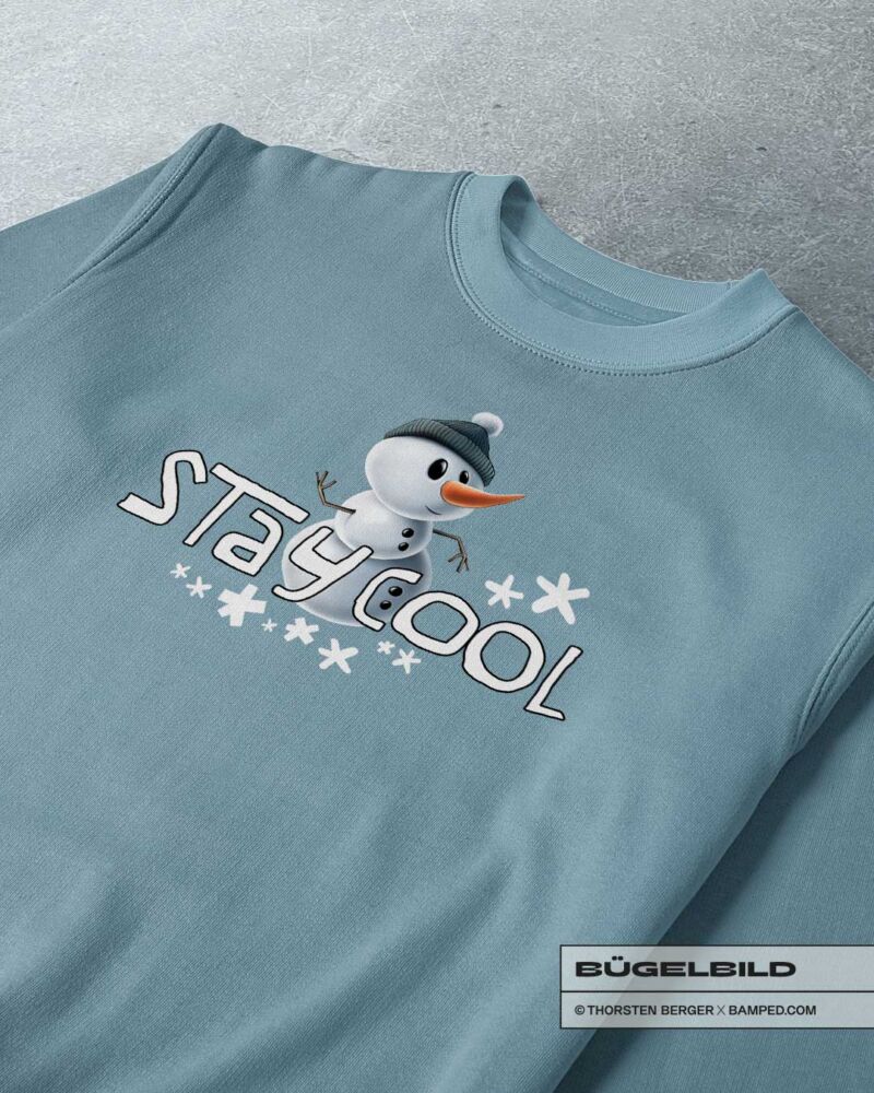 BÜGELBILD "MISTER SNOWMAN" / STAY COOL – Bild 3