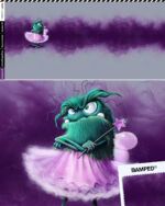 French Terry "GRUMMELFEE" / MOTIVPANEL PURPLE – Bild 3