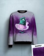 French Terry "GRUMMELFEE" / MOTIVPANEL PURPLE – Bild 6