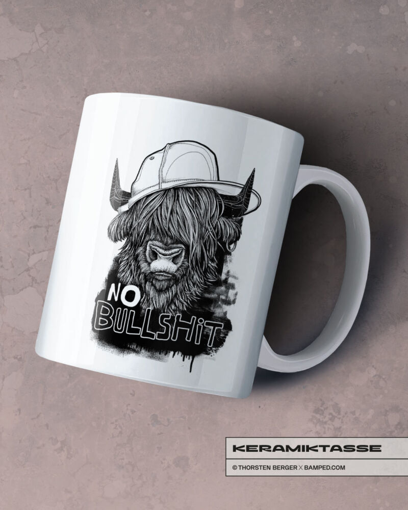 KERAMIKTASSE "NO BULLSHIT" – Bild 2