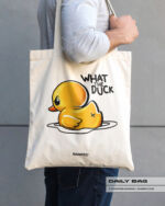 BAUMWOLLTASCHE "WHAT THE DUCK"