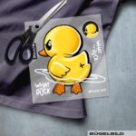 BÜGELBILD "WHAT THE DUCK"
