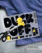 BÜGELBILD "DUCK OFF" / BLACK
