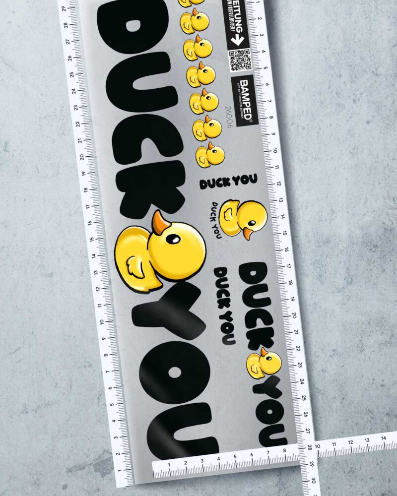 BÜGELBILD "DUCK YOU" / BLACK – Bild 2