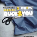 BÜGELBILD "DUCK YOU" / WHITE