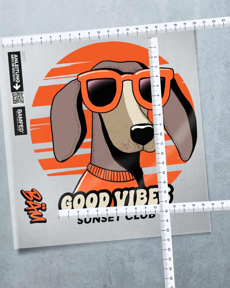 BÜGELBILD "DACKEL ALFIE" / SUNSET – Bild 3